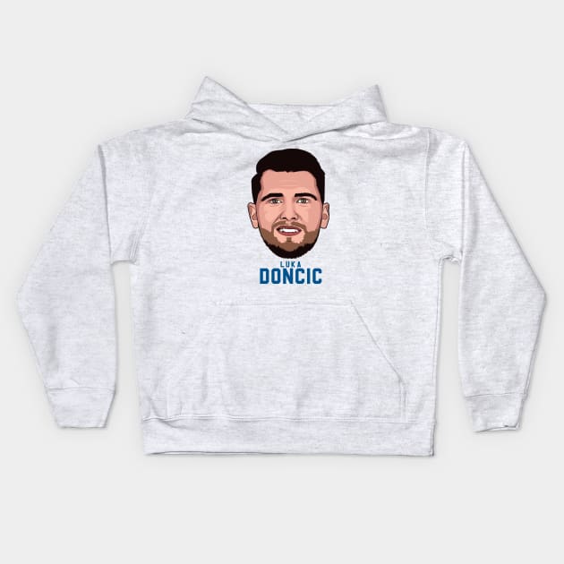 Luka Doncic Kids Hoodie by origin illustrations